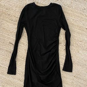 Francesca’s black long sleeve mini dress